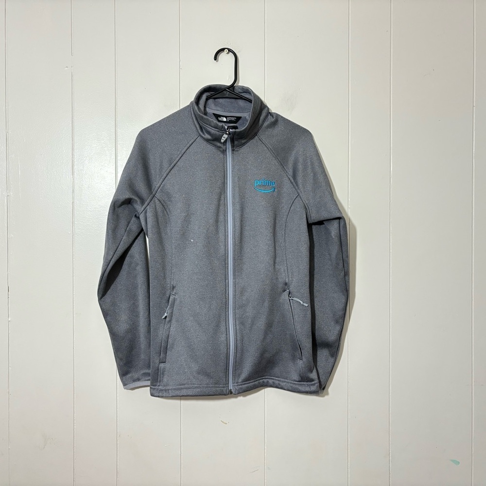 The North Face Cayon Flats Fleece Jacket Prime Logo Womens Size L Gray